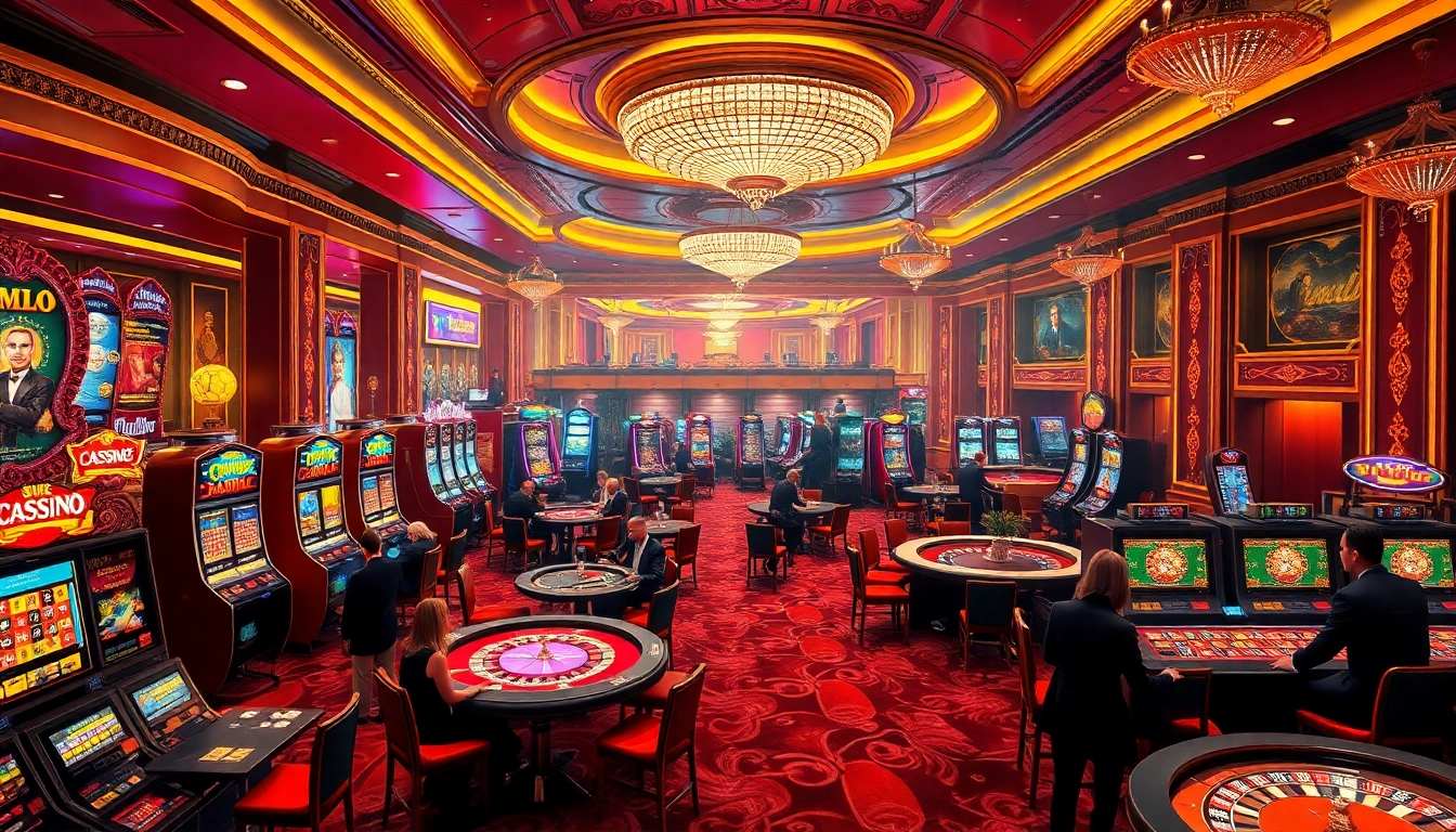 Experience the thrill at the meilleur casino en ligne france, showcasing vibrant gaming tables and excitement.