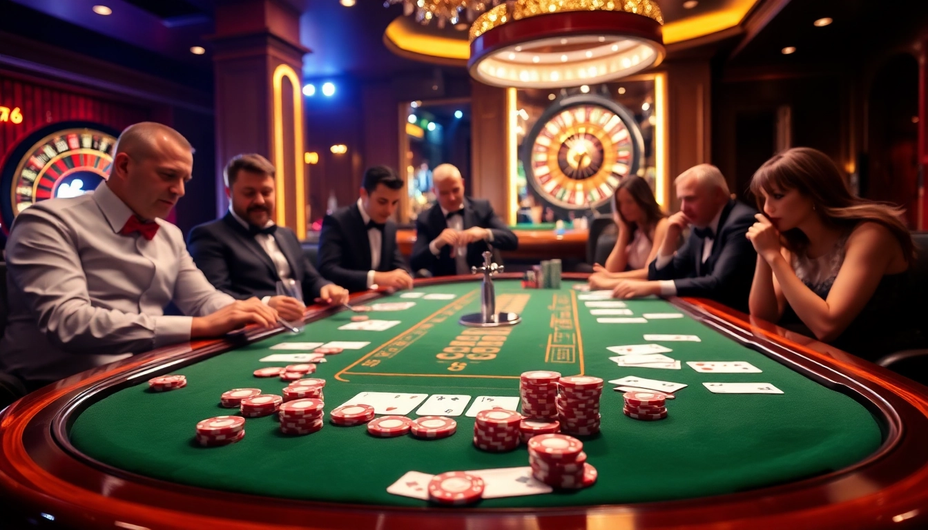 S8-themed poker table with vibrant casino elements featuring cards and chips.